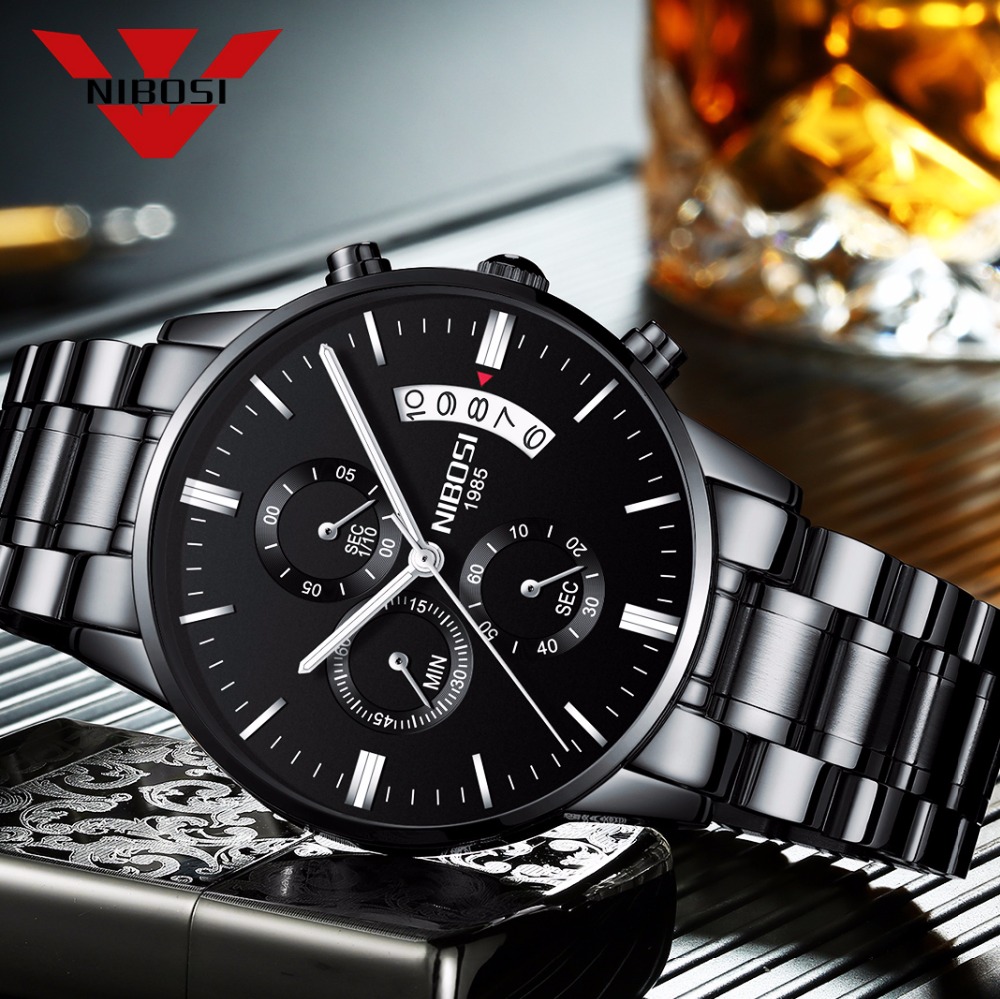 Luxury Watch Maker - NIBOSI Jam Tangan Kuarsa Baja Tahan