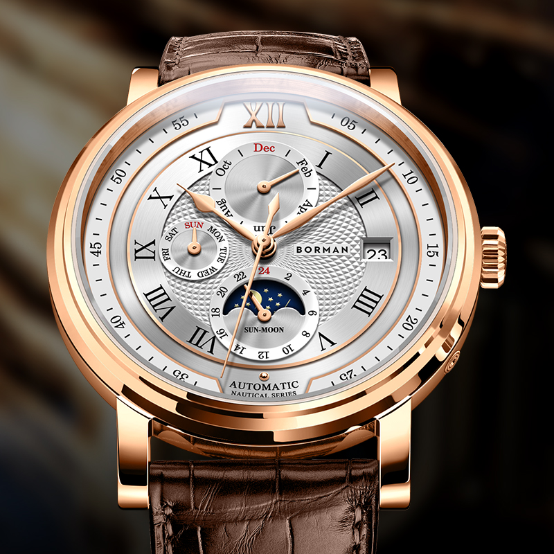 Luxury Watch German - Jam tangan pria otomatis Swiss BORMAN