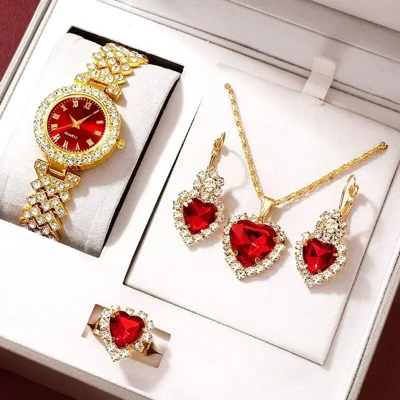 Luxury Watch Kit - Jam Tangan Mewah Emas Wanita Cincin