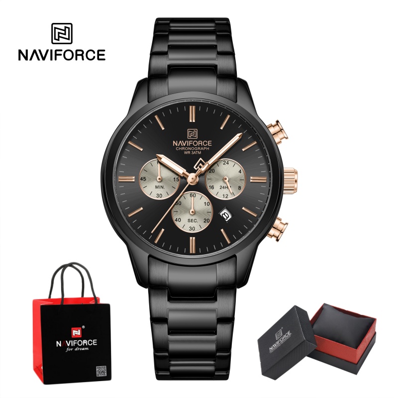 Luxury Watch Straps - Jam Tangan Pria NAVIFORCE Quartz Chronograph