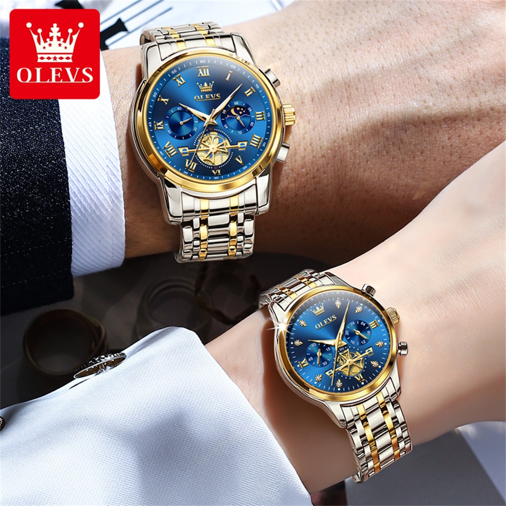 OLEVS jam tangan pasangan Quar - Luxury Watch Zone ulasan dan harga