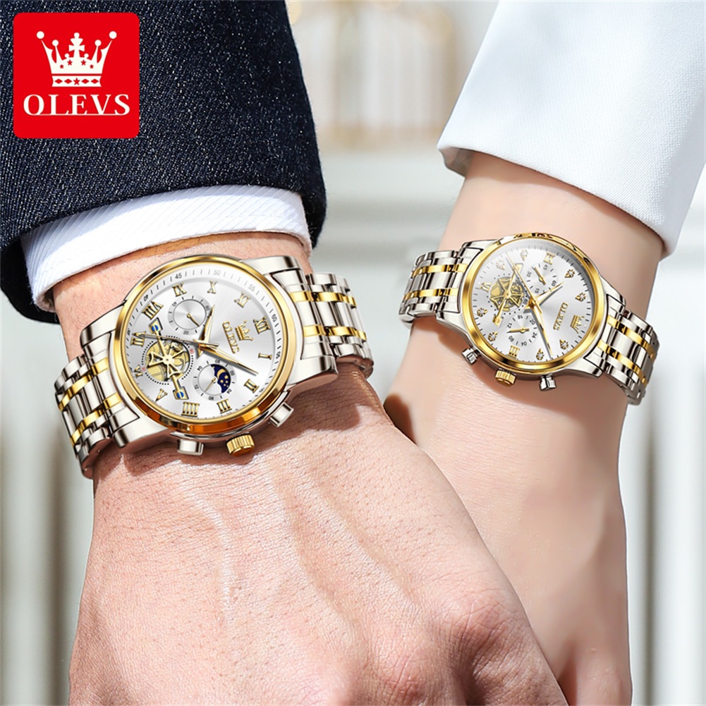 OLEVS jam tangan pasangan Quar - Luxury Watch Zone ulasan dan harga