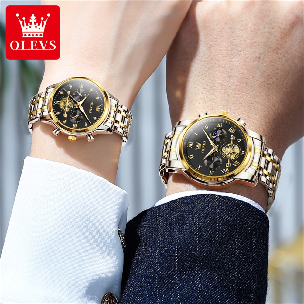OLEVS jam tangan pasangan Quar - Luxury Watch Zone ulasan dan harga