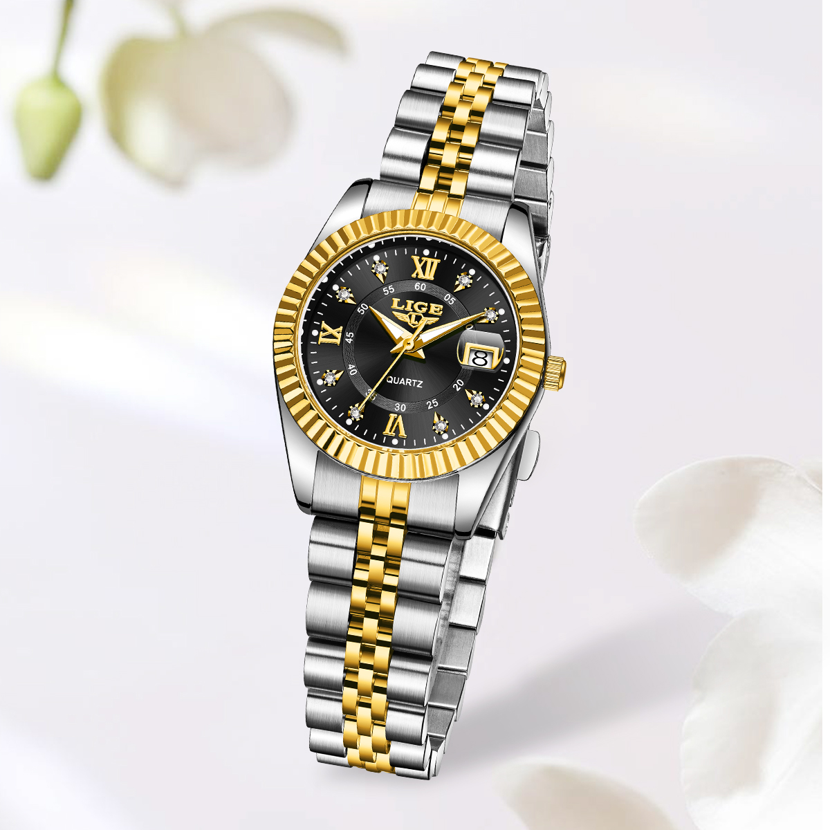 LIGE Jam Tangan Kuarsa Wanita  - Luxury Watch Packaging Box ulasan dan harga