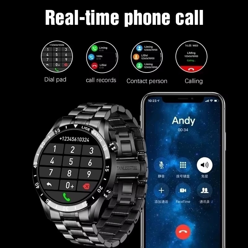 LIGE Jam Tangan Pintar Panggil - Luxury Watch German ulasan dan harga