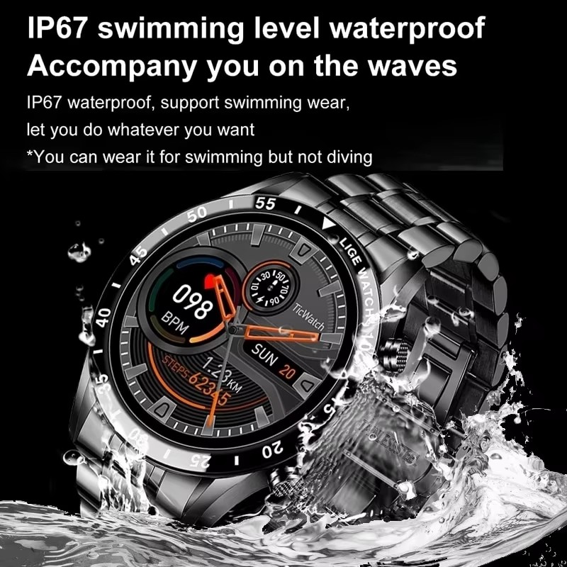 LIGE Jam Tangan Pintar Panggil - Luxury Watch German ulasan dan harga