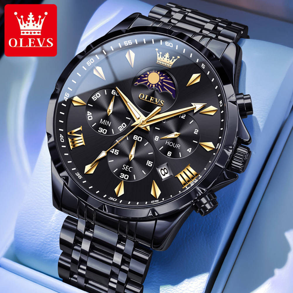 Jam Tangan Pria OLEVS 3653 den - Luxury Watch Investment ulasan dan harga