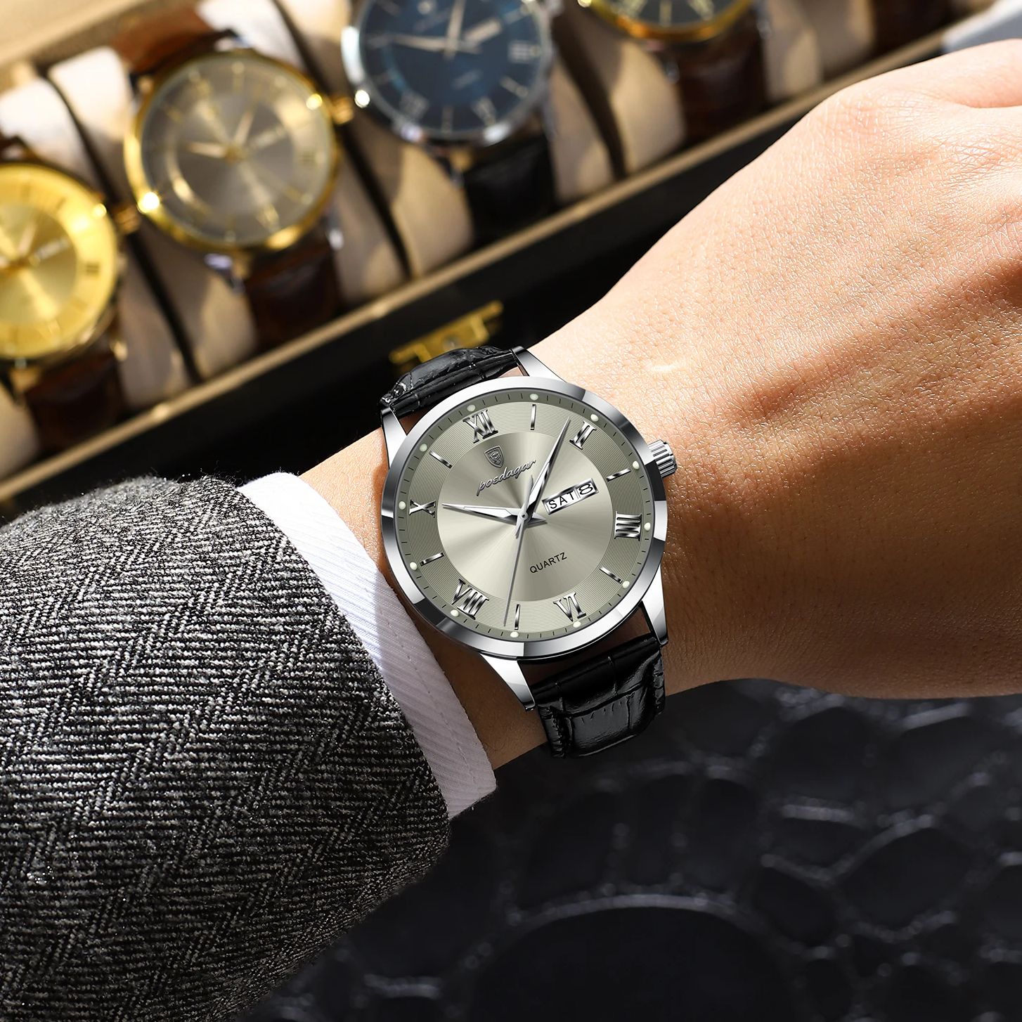 POEDAGAR Jam Tangan Kuarsa Pri - Luxury Watch Market ulasan dan harga