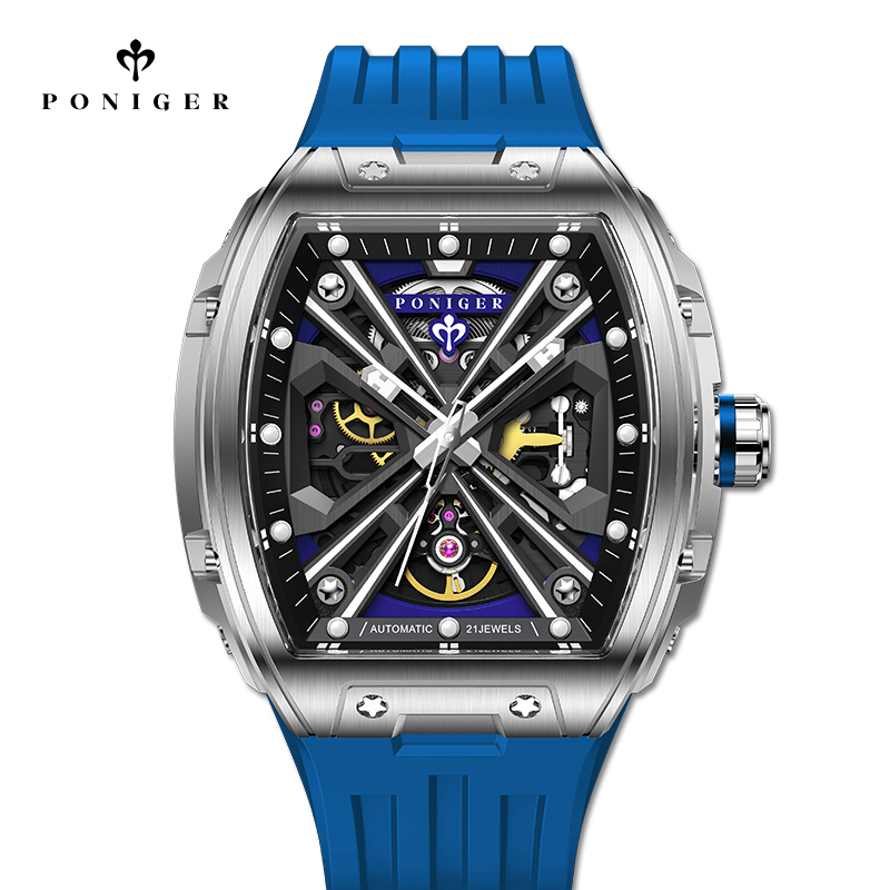PONIGER Jam Tangan Pria Mekani - Luxury Watch On Rubber Strap ulasan dan harga