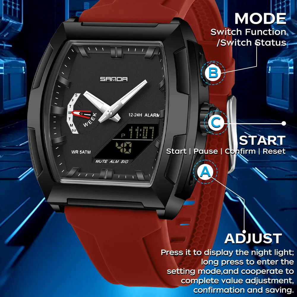 SANDA Jam Tangan Pria Militer  - Luxury Watch Zone ulasan dan harga