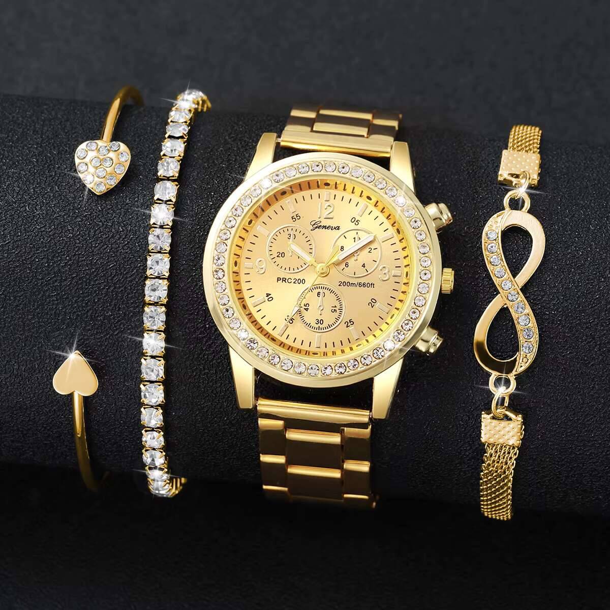 4 Buah/Set Jam Tangan Wanita B - Luxury Watch Kit ulasan dan harga