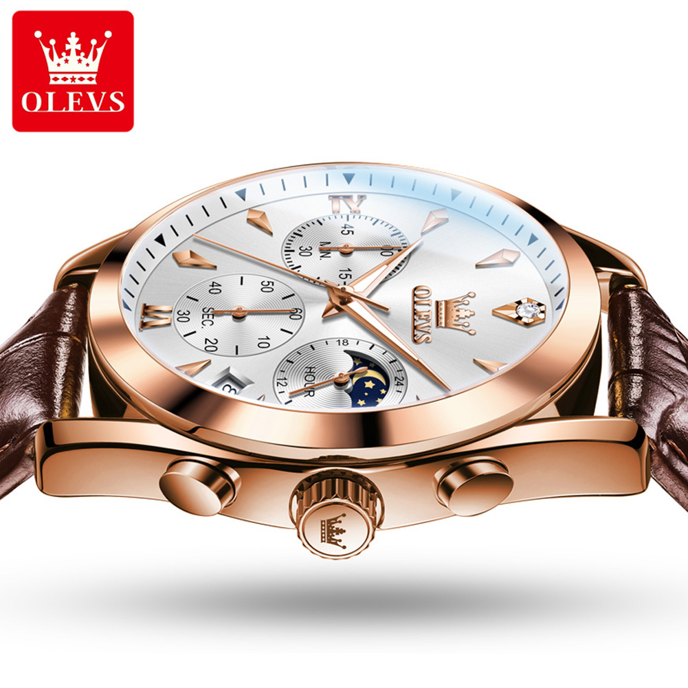 OLEVS jam tangan Quartz pria,  - Luxury Watch Holder For Men ulasan dan harga