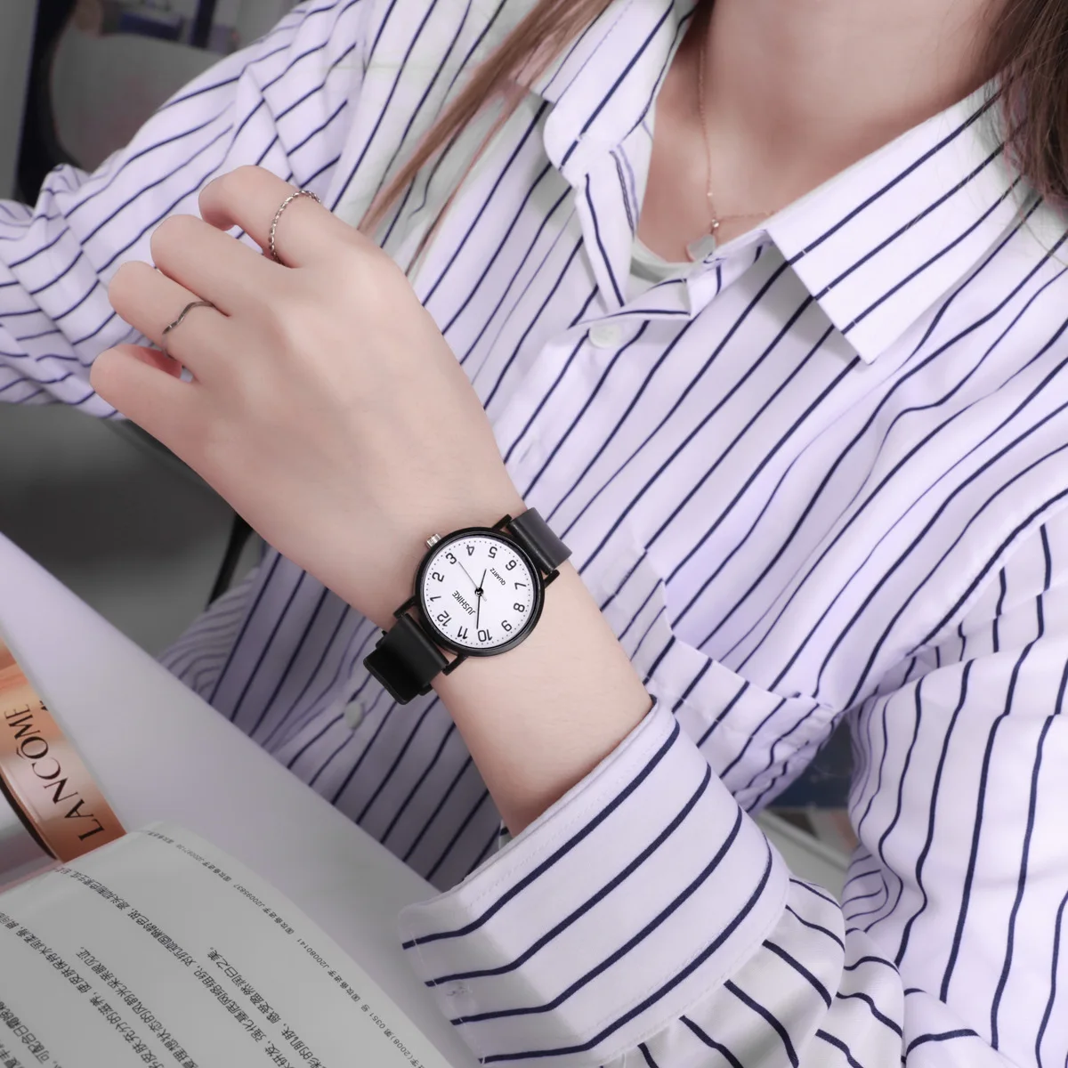 Jam Tangan Hitam Sederhana Jam - Luxury Watch Straps ulasan dan harga