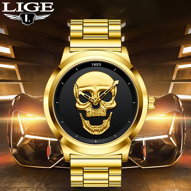 LIGE jam tangan pria, jam tang - Luxury Watch Holder For Men ulasan dan harga